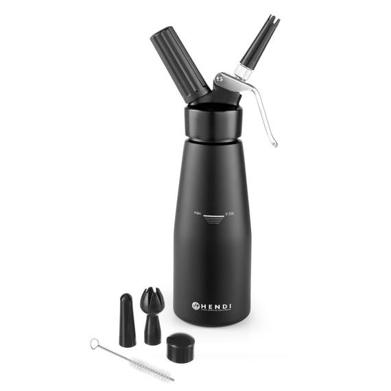 Hendi Sahnespender, schwarz, Kitchen Line, 0,5L, Schwarz, ⌀80x(H)260mm 1 Hendi Sahnespender, schwarz, Kitchen Line, 0,5L, Schwarz, ⌀80x(H)260mm