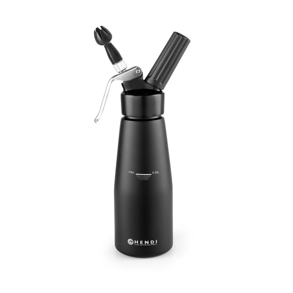 Hendi Sahnespender, schwarz, Kitchen Line, 0,5L, Schwarz, ⌀80x(H)260mm Hendi Sahnespender, schwarz, Kitchen Line, 0,5L, Schwarz, ⌀80x(H)260mm