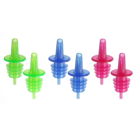 BarUp Freeflow-Ausgießer, 2x blau, 2x rot, 2x grün, Rot, 6 Stk BarUp Freeflow-Ausgießer, 2x blau, 2x rot, 2x grün, Rot, 6 Stk