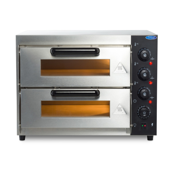 Maxima Gastro Pizzaofen - Passt 2 x Ø 40 cm Pizzas - Doppeldeck 1 Maxima Gastro Pizzaofen - Passt 2 x Ø 40 cm Pizzas - Doppeldeck