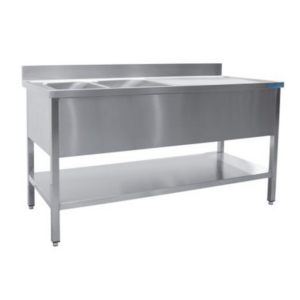 SARO Spültisch 2 Becken, links - B 2000 x T 600