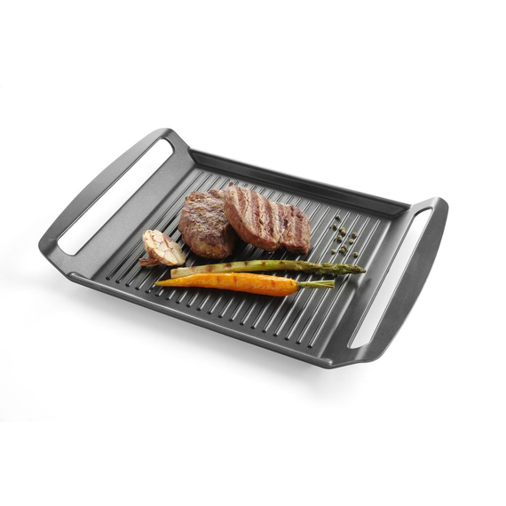 Hendi Grillplatte für Induktionskocher, 390x260x(H)35mm 4 Hendi Grillplatte für Induktionskocher, 390x260x(H)35mm