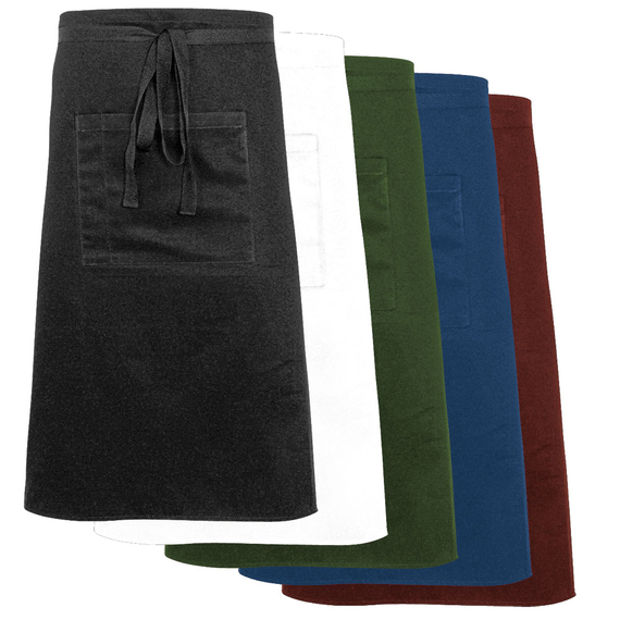 Nino Cucino Bistroschürze mit Tasche, Mischgewebe, bordeauxrot, L. 70 cm Nino Cucino Bistroschürze mit Tasche, Mischgewebe, bordeauxrot, L. 70 cm