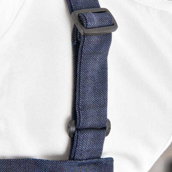 Nino Cucino Latzschürze, Mischgewebe, navy-blau, L. 92 cm 1 Nino Cucino Latzschürze, Mischgewebe, navy-blau, L. 92 cm