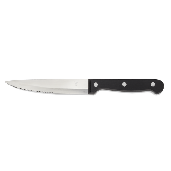 Was Germany Steakmesser Set, mit POM Kunststoffgriff, 25 cm, Set á 6 Stück, Polyoxymethylen, Chromstahl 13/0 Was Germany Steakmesser Set, mit POM Kunststoffgriff, 25 cm, Set á 6 Stück, Polyoxymethylen, Chromstahl 13/0
