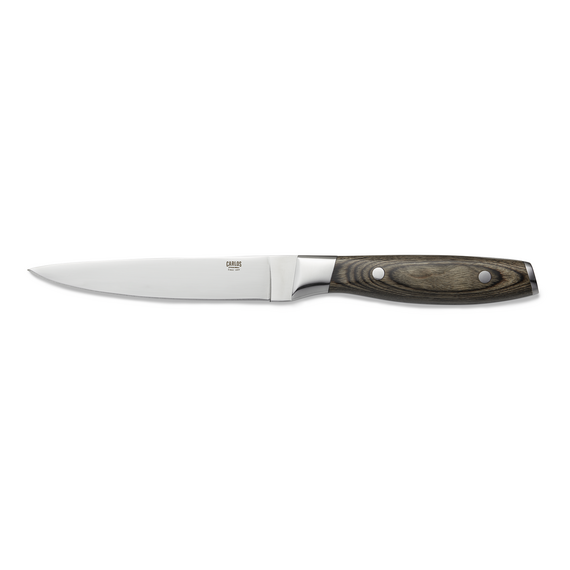 Carlos Steakmesser Set, mit braunem Pakkaholzgriff, 25 cm, Set á 6 Stück, Klingenstahl 420, Holz Carlos Steakmesser Set, mit braunem Pakkaholzgriff, 25 cm, Set á 6 Stück, Klingenstahl 420, Holz