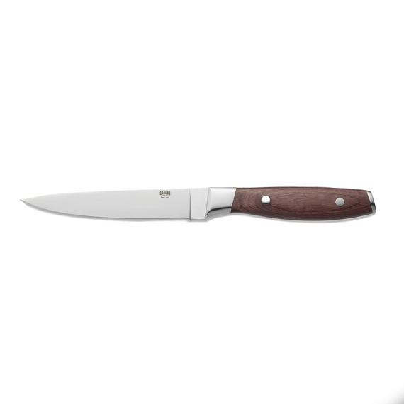 Carlos Steakmesser Set, mit rotem Pakkaholzgriff, 25 cm, Set á 6 Stück, Klingenstahl 420, Holz Carlos Steakmesser Set, mit rotem Pakkaholzgriff, 25 cm, Set á 6 Stück, Klingenstahl 420, Holz