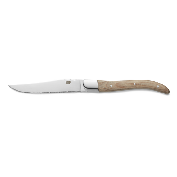Carlos Steakmesser Set, mit Pakkaholzgriff, 23 cm, Set á 6 Stück, Klingenstahl 420, Holz Carlos Steakmesser Set, mit Pakkaholzgriff, 23 cm, Set á 6 Stück, Klingenstahl 420, Holz