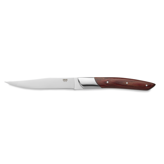 Carlos Steakmesser Set, mit rotem Pakkaholzgriff, 24 cm, Set á 6 Stück, Klingenstahl 420, Holz Carlos Steakmesser Set, mit rotem Pakkaholzgriff, 24 cm, Set á 6 Stück, Klingenstahl 420, Holz
