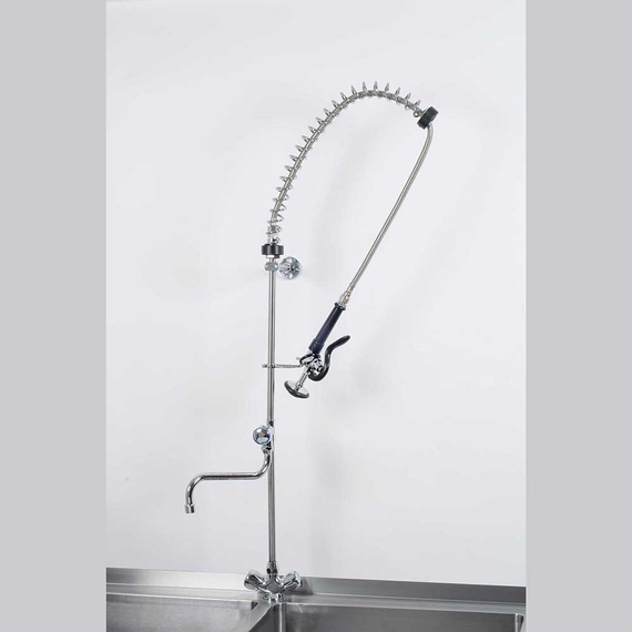 Geschirrbrause mit Mischbatterie, Einloch-Montage, mit Wasserhahn, zwei Mischventile 2 Geschirrbrause mit Mischbatterie, Einloch-Montage, mit Wasserhahn, zwei Mischventile