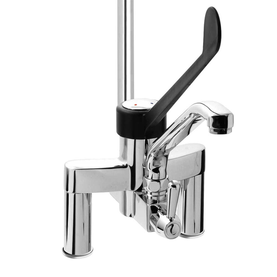 Monolith Premium Zweiloch-Geschirrbrause, inkl. Wasserhahn mit Ellenbogenbedienung 2 Monolith Premium Zweiloch-Geschirrbrause, inkl. Wasserhahn mit Ellenbogenbedienung