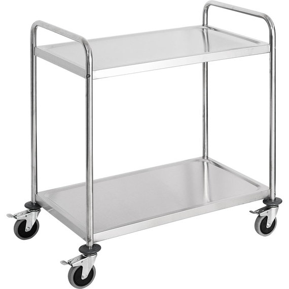 Stalgast Edelstahl Servierwagen, mit zwei Borden, 845 x 525 x 940 mm (BxTxH) Stalgast Edelstahl Servierwagen, mit zwei Borden, 845 x 525 x 940 mm (BxTxH)