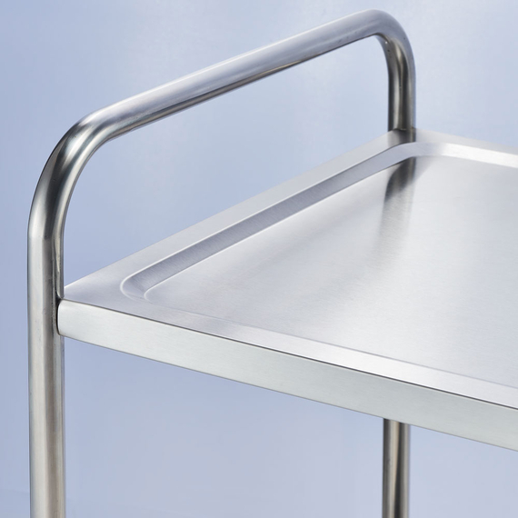 Stalgast Servierwagen aus Edelstahl, mit zwei Borden, 860 x 540 x 940 mm (BxTxH) 4 Stalgast Servierwagen aus Edelstahl, mit zwei Borden, 860 x 540 x 940 mm (BxTxH)