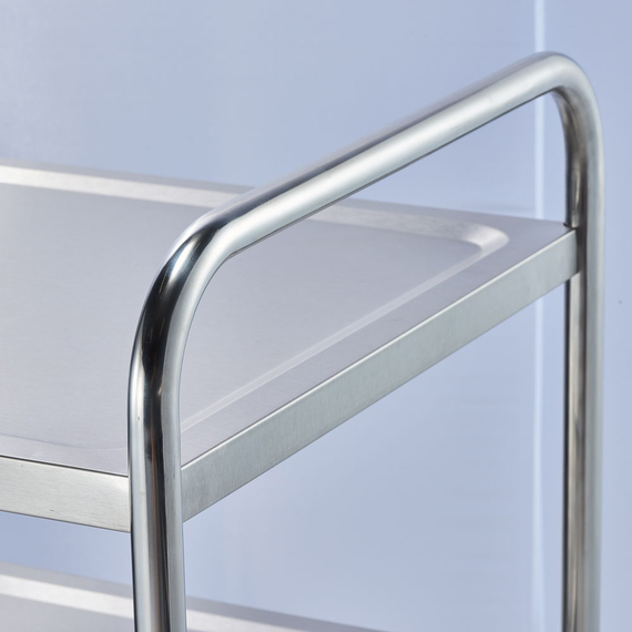 Stalgast Servierwagen aus Edelstahl, mit drei Borden, 860 x 540 x 920 mm (BxTxH) 3 Stalgast Servierwagen aus Edelstahl, mit drei Borden, 860 x 540 x 920 mm (BxTxH)