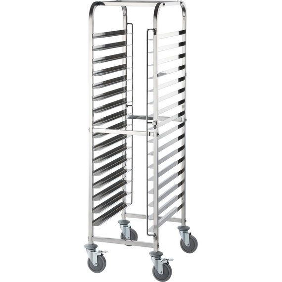 Stalgast Tablettwagen aus Edelstahl, passend für 16 x Tablett 600 x 400 mm, 470 x 620 x 1735 mm (BxTxH) Stalgast Tablettwagen aus Edelstahl, passend für 16 x Tablett 600 x 400 mm, 470 x 620 x 1735 mm (BxTxH)