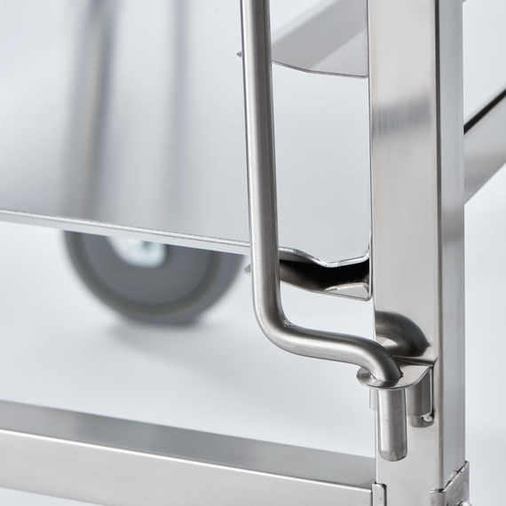 Stalgast Tablettwagen aus Edelstahl, passend für 16 x Tablett 600 x 400 mm, 470 x 620 x 1735 mm (BxTxH) 4 Stalgast Tablettwagen aus Edelstahl, passend für 16 x Tablett 600 x 400 mm, 470 x 620 x 1735 mm (BxTxH)