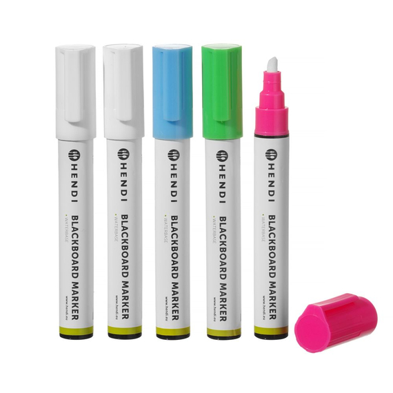 Hendi Kreidemarker 6 mm, 1x pink, 1x grün, 1x blau, 2x weiß 3 Hendi Kreidemarker 6 mm, 1x pink, 1x grün, 1x blau, 2x weiß