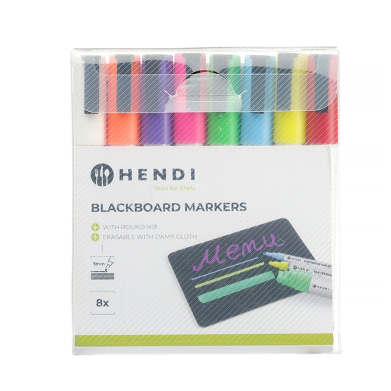 Hendi Kreidemarker 3 mm, Marker 1x weiß, 1x rot, 1x blau, 1x grün, 1x gelb, 1x violett, 1x orange und 1x pink Hendi Kreidemarker 3 mm, Marker 1x weiß, 1x rot, 1x blau, 1x grün, 1x gelb, 1x violett, 1x orange und 1x pink