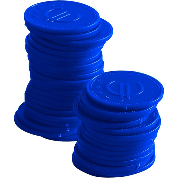 BarUp Pfandmünzen - 100 Stk., Blau, 100 Stk., ⌀25mm BarUp Pfandmünzen - 100 Stk., Blau, 100 Stk., ⌀25mm