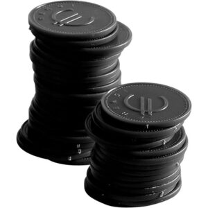 BarUp Pfandmünzen - 100 Stk., Schwarz, 100 Stk., ⌀25mm