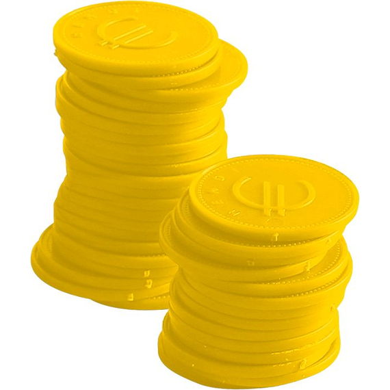 BarUp Pfandmünzen - 100 Stk., Gelb, 100 Stk., ⌀25mm BarUp Pfandmünzen - 100 Stk., Gelb, 100 Stk., ⌀25mm