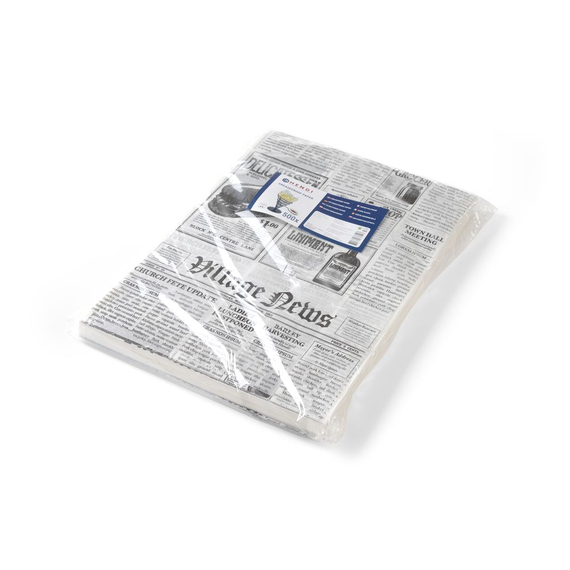 Hendi Einschlagpapier, fettdicht, Zeitungsdruck, 500 Stk., 250x350mm Hendi Einschlagpapier, fettdicht, Zeitungsdruck, 500 Stk., 250x350mm