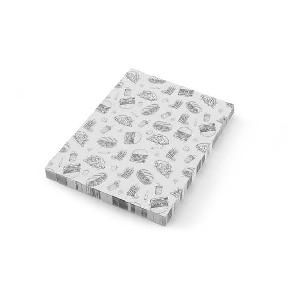 Hendi Einschlagpapier, fettdicht, Fastfood-Muster, 500 Stk., 200x250mm 1 Hendi Einschlagpapier, fettdicht, Fastfood-Muster, 500 Stk., 200x250mm