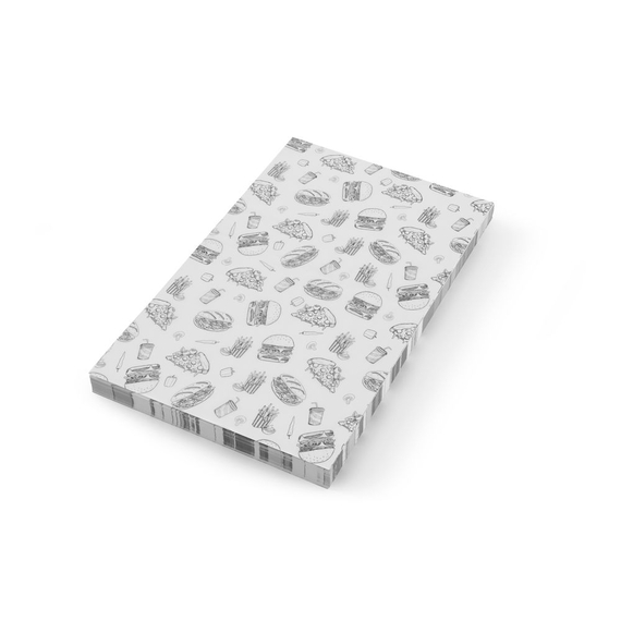 Hendi Einschlagpapier, fettdicht, Fastfood-Muster, 500 Stk., 250x350mm 1 Hendi Einschlagpapier, fettdicht, Fastfood-Muster, 500 Stk., 250x350mm