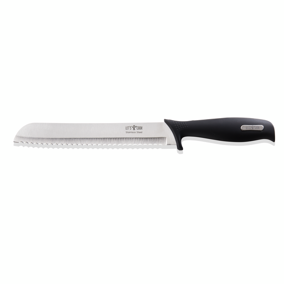 Let`S Cook Brotmesser Knife, 31,5 cm, Edelstahl, Gummi Let`S Cook Brotmesser Knife, 31,5 cm, Edelstahl, Gummi
