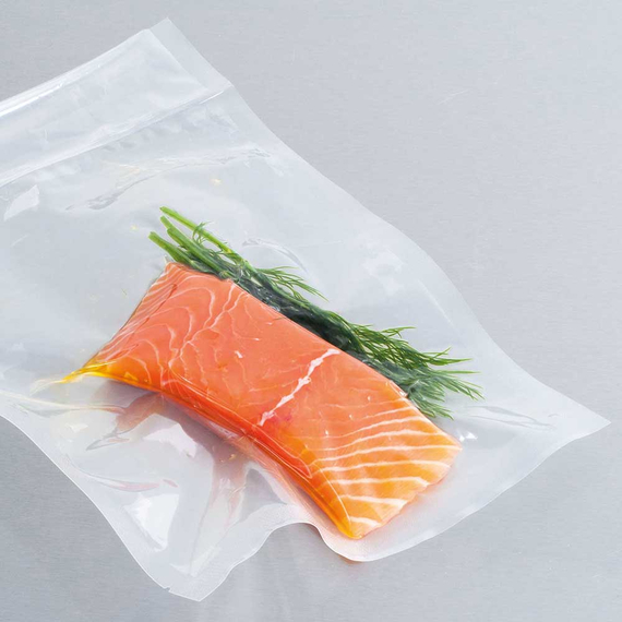 Vakuumbeutel glatt, temperaturbeständig bis 120 °C, 150x250 mm (BxT) 1 Vakuumbeutel glatt, temperaturbeständig bis 120 °C, 150x250 mm (BxT)