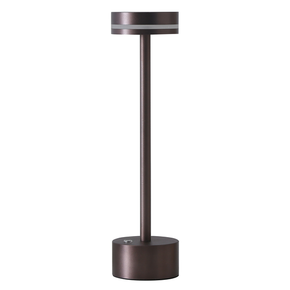 LED-Tischleuchte kabellos mit Touch-Bedienung, dimmbar, braun, H. 320 mm LED-Tischleuchte kabellos mit Touch-Bedienung, dimmbar, braun, H. 320 mm