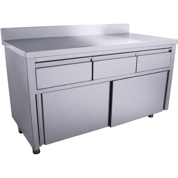 SARO Schiebetürenschrank - 3 Schub.1400X700mmAufkantung SARO Schiebetürenschrank - 3 Schub.1400X700mmAufkantung