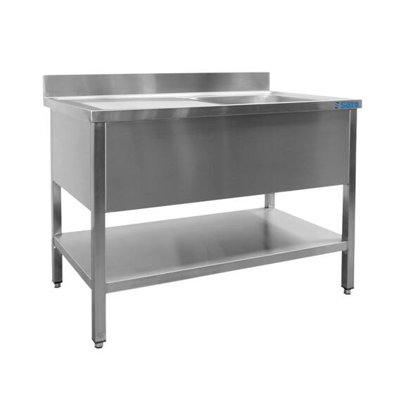 SARO Spültisch 1 Becken, rechts - B 1000 x T 700 SARO Spültisch 1 Becken, rechts - B 1000 x T 700