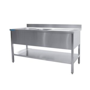 SARO Spültisch 2 Becken, links - B 1600 x T 700