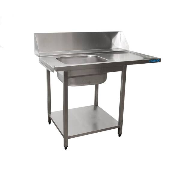 SARO Zulauftisch Spülmaschine links 1 Becken 1200mm SARO Zulauftisch Spülmaschine links 1 Becken 1200mm