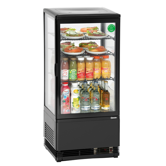 Bartscher Mini-Kühlvitrine 78L, schwarz Bartscher Mini-Kühlvitrine 78L, schwarz