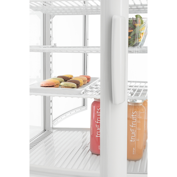 Bartscher Mini-Kühlvitrine 75L2T weiß 2 Bartscher Mini-Kühlvitrine 75L2T weiß