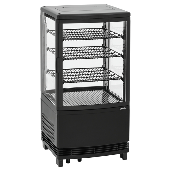 Bartscher Mini-Kühlvitrine 64L2T schwarz 8 Bartscher Mini-Kühlvitrine 64L2T schwarz
