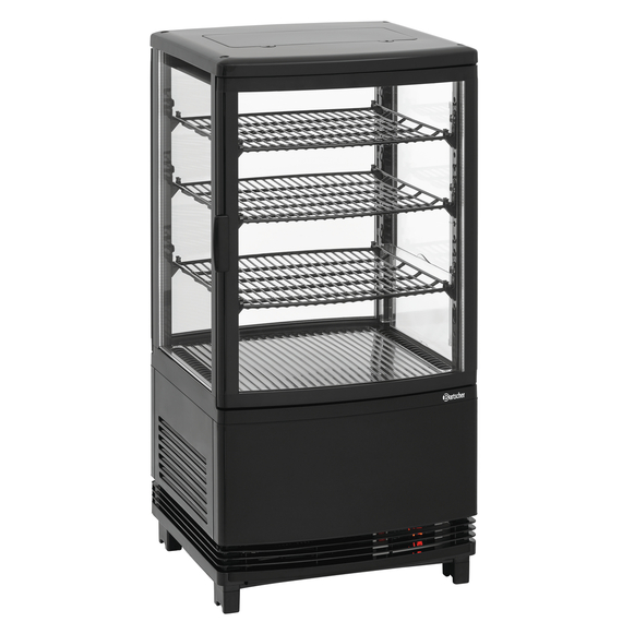 Bartscher Mini-Kühlvitrine 64L2T schwarz 9 Bartscher Mini-Kühlvitrine 64L2T schwarz