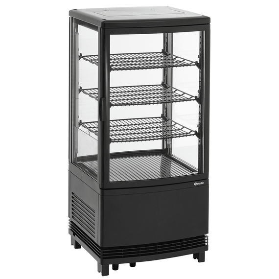 Bartscher Mini-Kühlvitrine 75L2T schwarz 9 Bartscher Mini-Kühlvitrine 75L2T schwarz