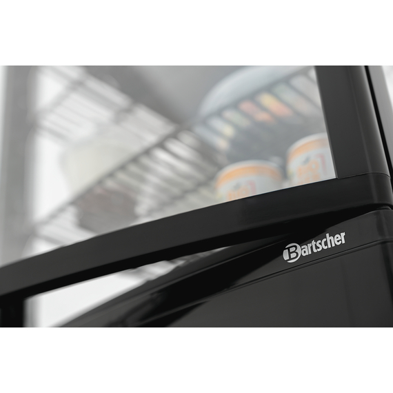 Bartscher Mini-Kühlvitrine 75L2T schwarz 3 Bartscher Mini-Kühlvitrine 75L2T schwarz