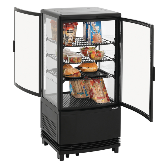 Bartscher Mini-Kühlvitrine 75L2T schwarz Bartscher Mini-Kühlvitrine 75L2T schwarz