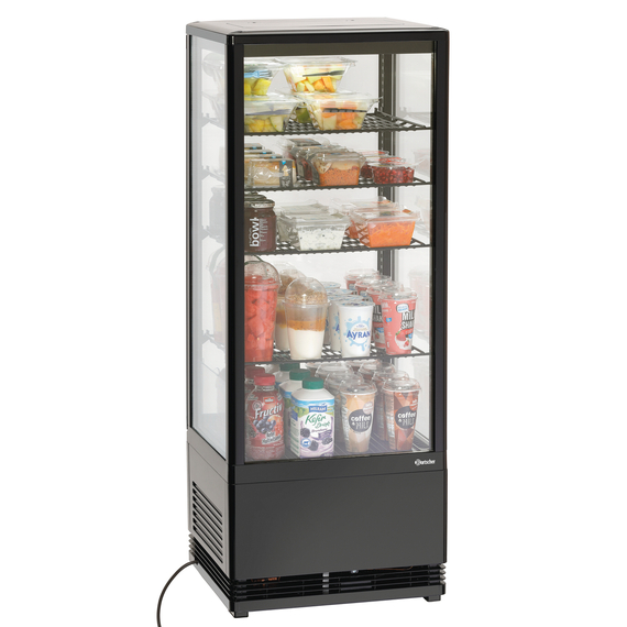 Bartscher Mini-Kühlvitrine 98L-SW 1 Bartscher Mini-Kühlvitrine 98L-SW