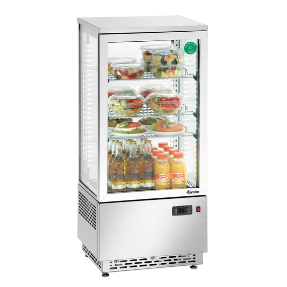 Bartscher Mini-Kühlvitrine 78L, Edelstahl Bartscher Mini-Kühlvitrine 78L, Edelstahl