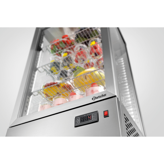 Bartscher Mini-Kühlvitrine 78L, Edelstahl 6 Bartscher Mini-Kühlvitrine 78L, Edelstahl