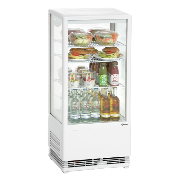 Bartscher Mini-Kühlvitrine 78L, weiß 1 Bartscher Mini-Kühlvitrine 78L, weiß