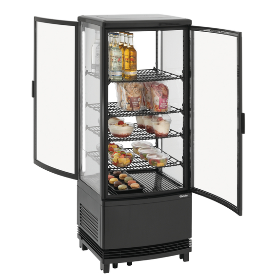 Bartscher Mini-Kühlvitrine 98L2T schwarz Bartscher Mini-Kühlvitrine 98L2T schwarz
