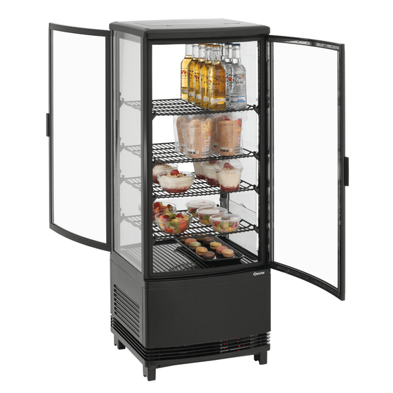 Bartscher Mini-Kühlvitrine 98L2T schwarz 1 Bartscher Mini-Kühlvitrine 98L2T schwarz