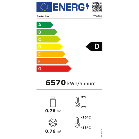 Bartscher Kühl-/Gefrierkombination KTK2-222 1 Bartscher Kühl-/Gefrierkombination KTK2-222