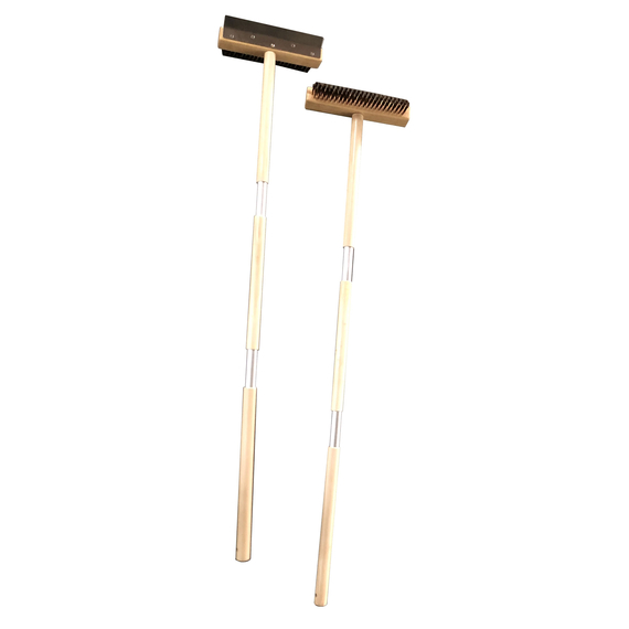 Combisteel Pizzaöfenbürste mit Schaber mit Holz-Stiel 25-120 Combisteel Pizzaöfenbürste mit Schaber mit Holz-Stiel 25-120